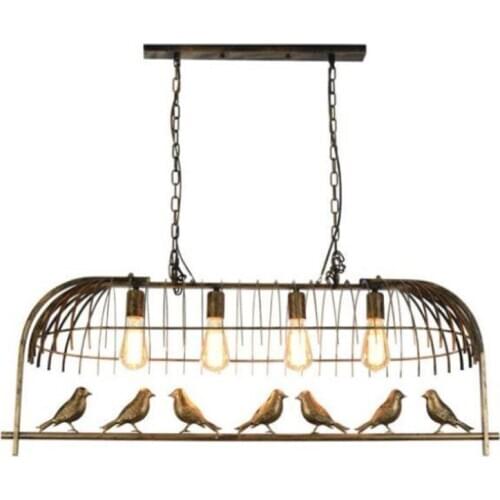 American industrial style metal bar plant Birdcage Chandelier Creative personality art retro restaurant bedroom decor