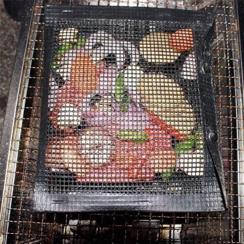 Reusable Non-Stick Mesh Grilling Bag High Temperature Resistant Barbecue Bag for Electric Gas Charcoal Grill Outdoor Picnic Tool