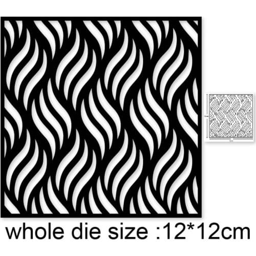 New Metal Cutting Dies Cut Die Mold Wave Background Frame Decoration Scrapbook Paper Craft Knife Mould Blade Punch Stencils Dies