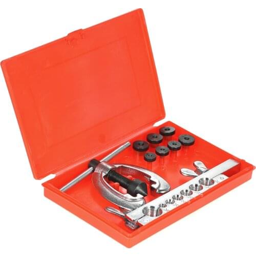 9pcs Double Pipe Flaring Tool Kit Set Tube Bender Pipe Repair Mechanic Brake Plumber Aluminium Copper Brass Flares