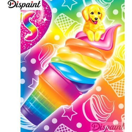 Dispaint Full Square/Round Drill 5D DIY Diamond Painting "Cartoon dog" Embroidery Cross Stitch 3D Home Decor A12458