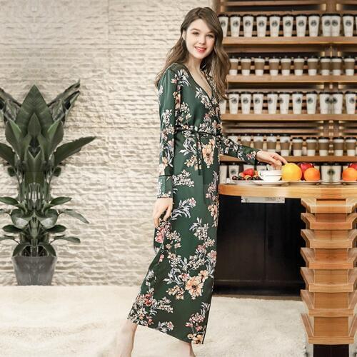 Yomrzl A645 New arrival spring and autumn womens robe daily thin bathwear comfortable home style sleepwear
