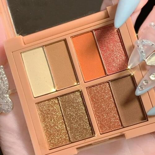 8 Colors Shimmer Eyeshadow Palette Long Lasting Matte Nude Eye Shadow Glitter Pigment Mini Makeup Pallete Eyeshadow Cosmetic