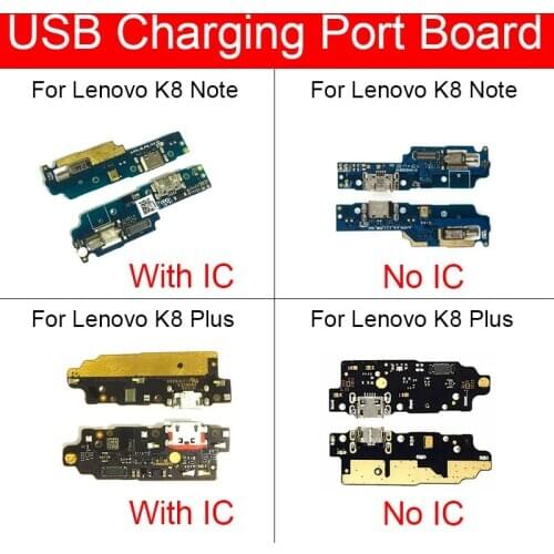 USB Charging Port Board For Lenovo K8 Note Plus Charger Dock Connector Plug With Flex ribbon Cable Replacement Repair Parts
