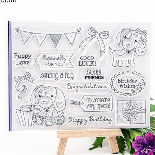 PANFELOU Party dog Transparent Silicone Rubber Clear Stamps cartoon for Scrapbooking/DIY Easter wedding album