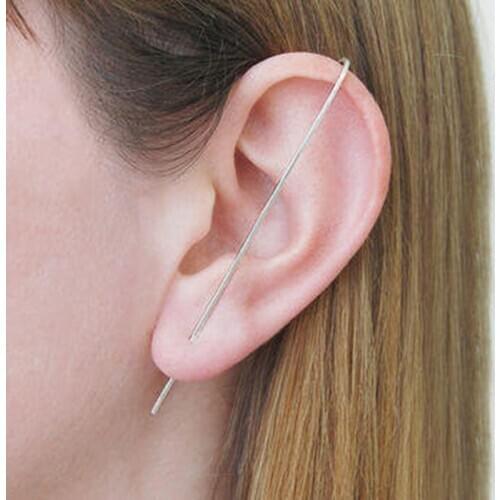 925 Silver Ear Clip Gold Filled Jewelry Brinco Handmade Ear Climber Minimalist Vintage Jewelry Oorbellen Boho Earring For Women