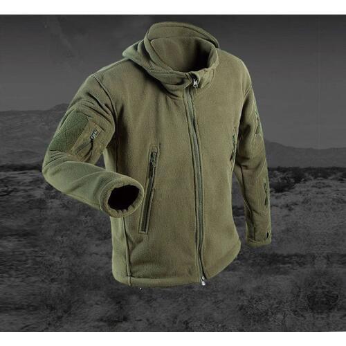 Tactical Army User Outer Soft Shell Wool Autumn Winter Coat Sports Hunting Hiking Cap Jacket