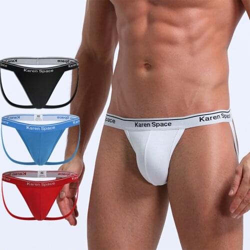 Sexy Men Underwear Thongs G String Mens Cotton Jockstraps Cueca Male Panties Lingerie Underpants Jock Straps Tanga Sissy