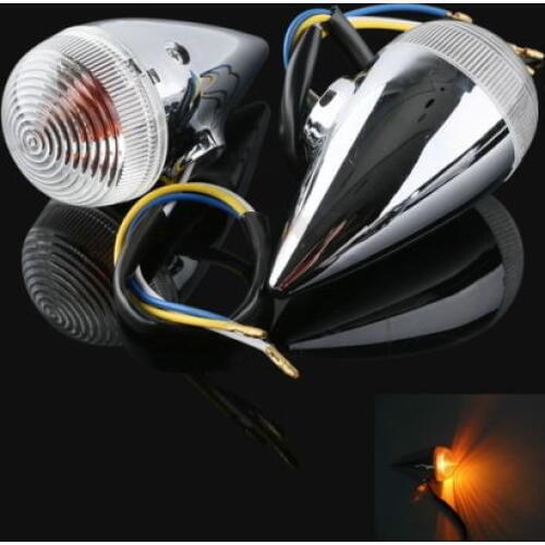 Motorcycle Clear Bullet Front Turn Signal For YAMAHA XV1900 2006-2013 07 08 09 10 11 12 New