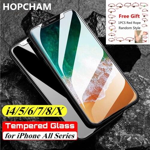 HOPCHAM Protective tempered glass for iphone 6 7 5 s se 6 6s 8 plus XS max XR glass For iphone 7 8 x screen protector glass