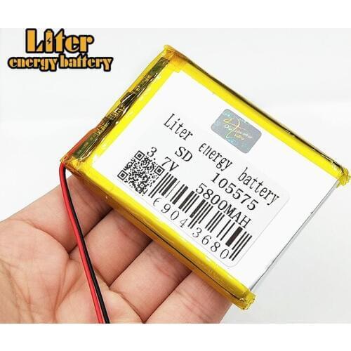 1/2/4Pcs 105575 3.7 V lithium polymer Rechargeable battery 5800 mah DIY mobile emergency power charging treasure Li-Po battery