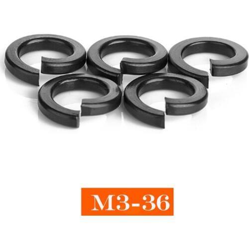 1/50/100pcs 8.8 high strength Carbon steel Q235 Spring Split Lock Washer Elastic Gasket M3 M4 M5 M6 M8 M10 M12 M16 M24 M30 M36