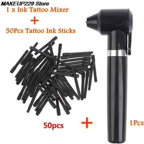 1 Pc Electric Tattoo Ink Mixer Pigment Agitator Tattoo Blender With 50PCS Pigment Sticks Tool Body Art Tattoo Accesories HOT