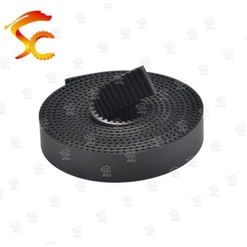 10Meters HTD 3M 15MM timing belt Width 15mm Polyurethane with steel Wire Color Black Open Belt for Laser Engraving CNC (3M-15MM)
