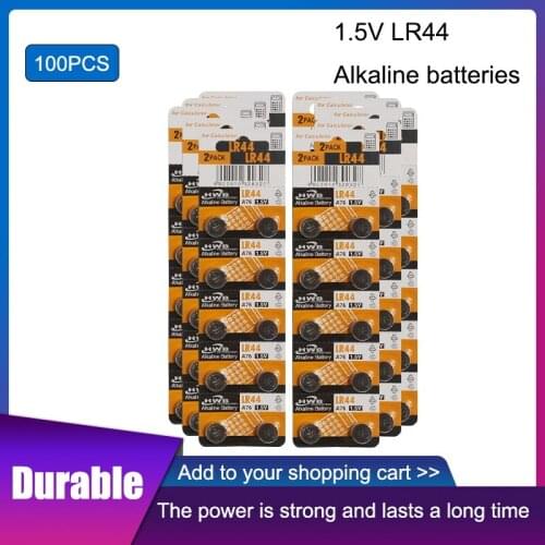 100pcs/10Packs for Maxell 1.5v LR44 Button Battery AG13 A76 G13A LR1154 357A SR44 Alkaline Cell Button Coin Batteries