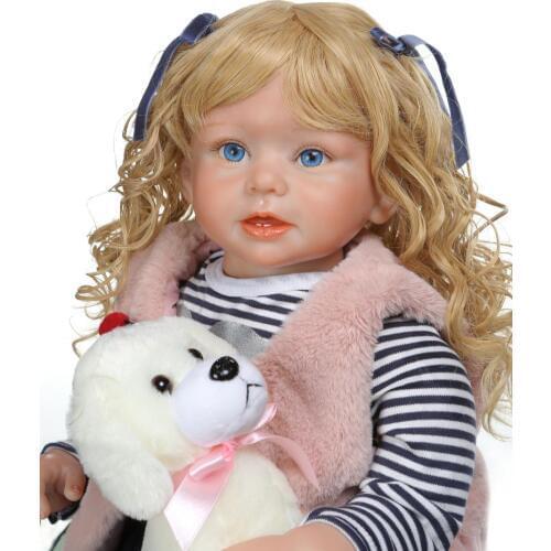 28" 70CM Bebes Reborn toddler girl silicone vinyl doll for children gift clothing model real doll toys