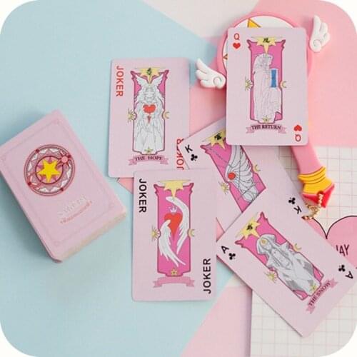Anime Card captor Cards Toy Sakura Clow CardCaptor Saku Poker Character Deck KINOMOTO LI SYAORAN 54 pcs in Pack