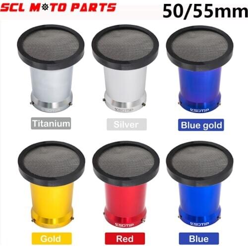 ALconstar-50/55mm Carburetor Air Filter With Mesh Cleaner Intake Pipe Modified Scooter For PE PWK21 24 26 28 30 32 34 Carb