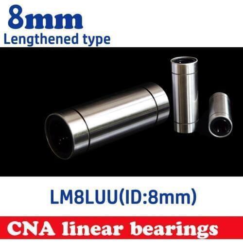 Free shipping 10 pcs/lot LM8LUU 8mm Longer Linear Ball Bearing Bushing Linear Bearings CNC parts 3d printer parts LM8L