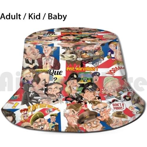 British Sitcoms Compilation Sun Hat Foldable UV Protection Dads Army Are You Being Served Steptoe And Son Only Fools And