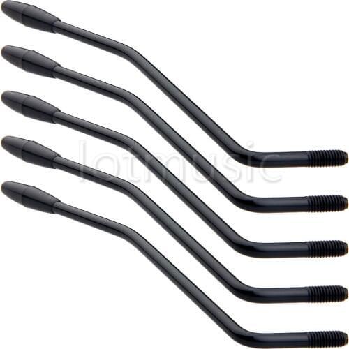 Tremolo Bar Guitar Arm Whammy Bar Locking Black Chrome with Tip 5 Pcs for Electric Guitar Parts Accessories Single