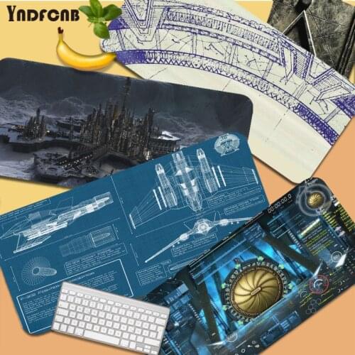 STARGATE SG-1 Design Drawings Style Pattern Mouse Mat Gaming Mousepad Size for Deak Mat for overwatch/cs go/world of warcraft