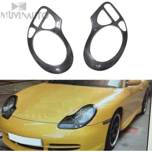 For Porsche996 Carbon fiber Lamp Hoods Porsche996 carbon fibre modified front lampshade