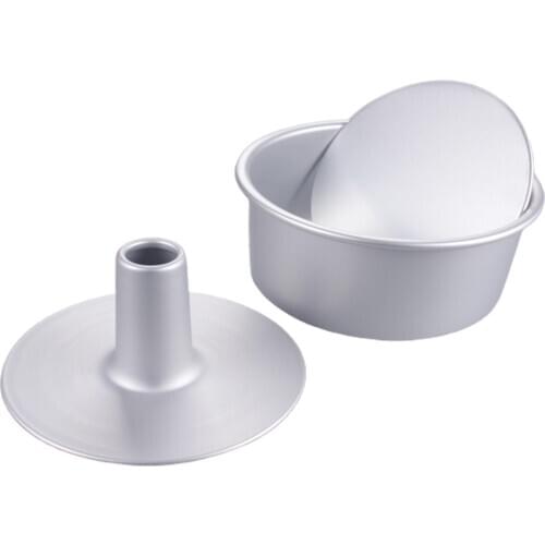 Aluminum Alloy Round Hollow Non-Stick Chiffon Cake Mold Angel Food Cake Pan Baking Mould with Removable Bottom