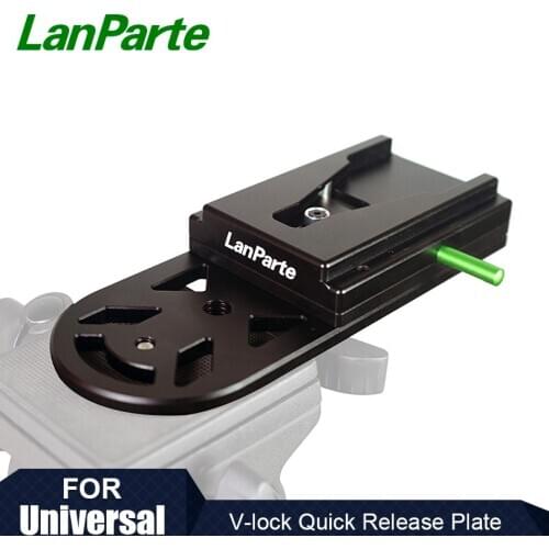 Lanparte Rotatable V Mount Lock Quick Release Plate for ENG Camera for Monopod and Tripod