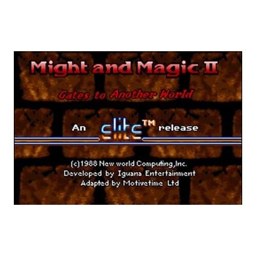 Might and Magic II - Gates to Another World 16 bit Big Gray Game Card For NTSC Game Player Drop Shipping