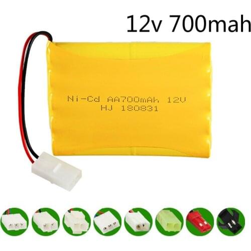 H model) 12v 700mah NICD Battery 12v Ni-CD battery pack for RC toy Car Boat GUN TANK Truck Trains RC toy model AA Battery 1pcs