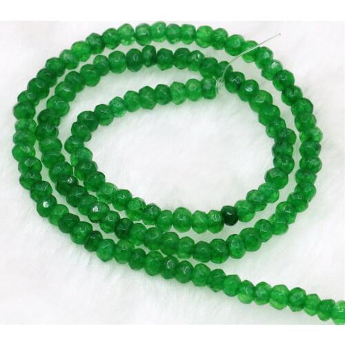 Fashion Stone Beads 2x4mm Abacus Shape Faceted Loose Beads green Malay Jades DIY Accessories for Jewelry Making 15inch M298
