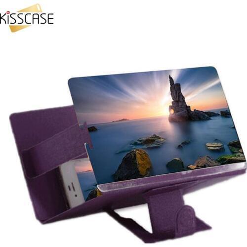KISSCASE Phone Screen Magnifier Cellphone Projector Desktop Holder Amplifier Mobile Bracket 3D HD Movie Video Stand For Phone