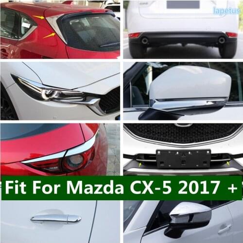 Window Spoiler / Fog & Tail Lamp Eyebrow / Rearview Mirror / Front Grille / Door Handle Cover Trim For Mazda CX-5 2017 - 2021