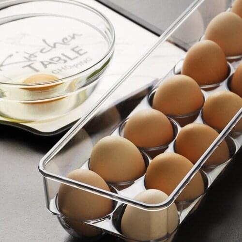 Transparent 12/14/21 Grids Refrigerator Egg Holder Box with Lid Kitchen Savers Wholesale&Dropship