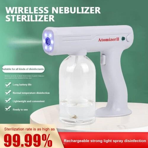 800ml Wireless Blu-ray Spray Gun Steam Disinfection Gun High Capacity Portable Adjustable Multipurpose For Home Outdoor School