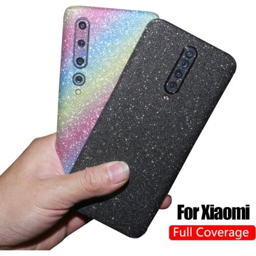 Luxury Glitter Bling Phone Stickers For Xiaomi Mi 11 10 Ultra 9 CC9 CC9E Back Skins Sticker For Redmi Note 9 5G 4G K30 Pro Film