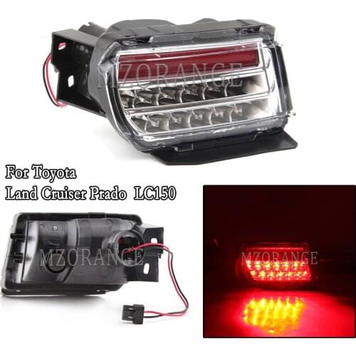 MIZIAUTO Rear Bumper Light For Toyota Land Cruiser Prado LC150 2010-2019 car Tail Light Reflector Signal warning Fog brake Lamp