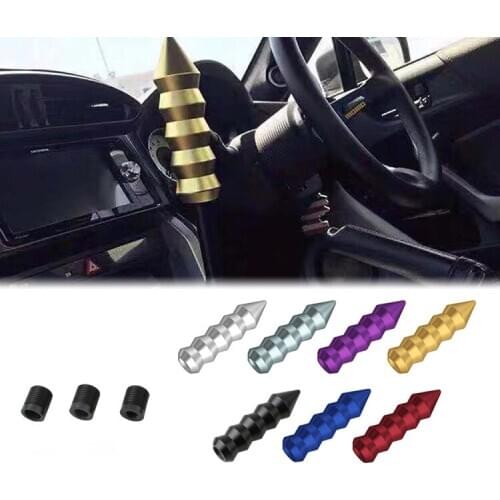 Universal Aluminum 150MM Gear Shift Knob Pointed End Cone Manual Transmission Shifter Lever Knob Gear Bamboo Style