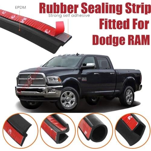 Door Seal Strip Kit Self Adhesive Window Engine Cover Soundproof Rubber Weather Draft Wind Noise Reduction Fit For Dodge RAM