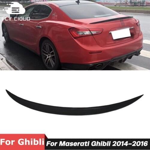 Carbon Fiber Or Unpainted FRP Material Back Trunk Wing Rear Spoiler For Maserati Ghibli Car Body Kit Tuning 2014-2016