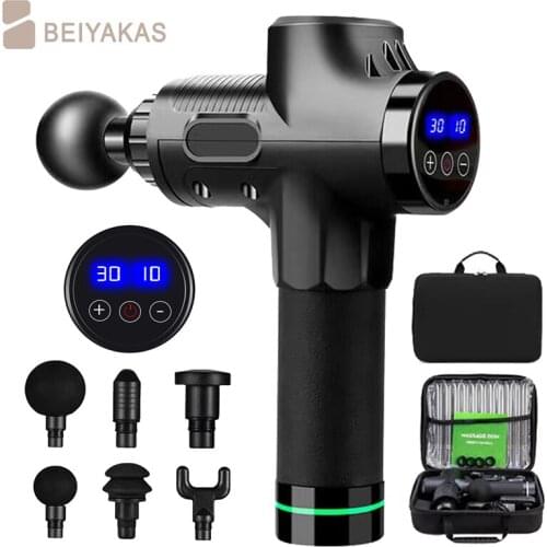 LCD display 30-speed massage gun Deep tissue percussion muscle massager Soothing body massager Fascia gun