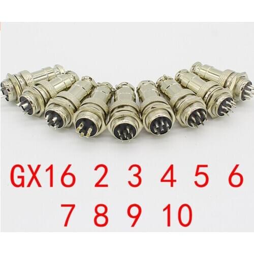 1 set GX16-2/3/4/5/6/7/8/9 Pin Maschio & femmina Diametro 16mm Wire Panel Connector GX16 Connettore Circolare Aviation Spina Pre