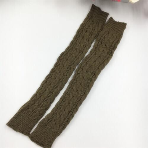 1 Pair Hot Winter Women Girls Arm Gloves Long Half Knitted Arm Sleeves Riding Winter Mittens Sleeve