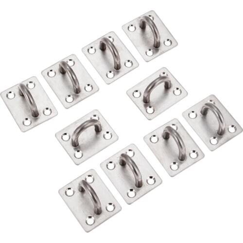 10Pc Steel Ceiling Hooks U-shaped Ceiling Mount Hook Base Ceiling Fans/Leisure Sofa/Sandbags/Hammocks/Rings Fixed Hook 46 x 36mm
