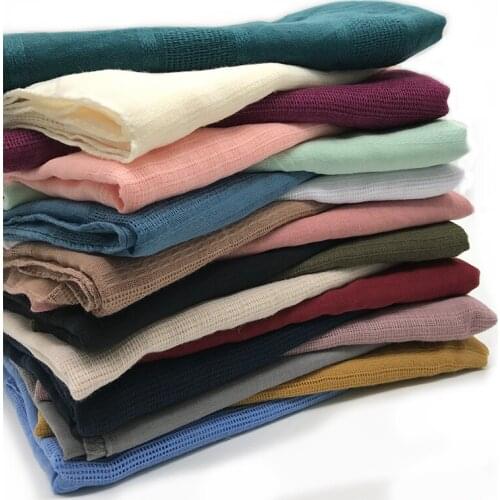 NEW women fashion scarves hollow outstripe tassels shalw solid plain wraps long Cotton ladies muslim hijab 10 pcs