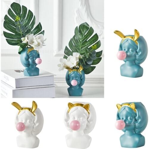 2pcs Chic Flower Pot Indoor Decor Succulent Container Pen Holder 2 Sizes