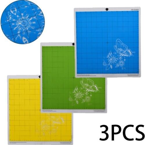 3pcs Grip Adhesive Cutting Mat Cutter Tool Adhesive Cutting Mat With Standard Light Strong Measuring Grid Cutting Adhesive
