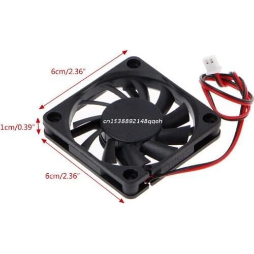 77JC DC 24V 2-Pin 60x60x10mm PC Computer CPU System Sleeve-Bearing Cooling Fan 6010
