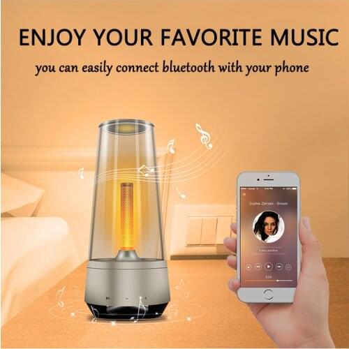 Bluetooth Speaker Portable Outdoor Loudspeaker Wireless Night Light Led Candle Lamp Atmosphere Creative Holiday Gifts